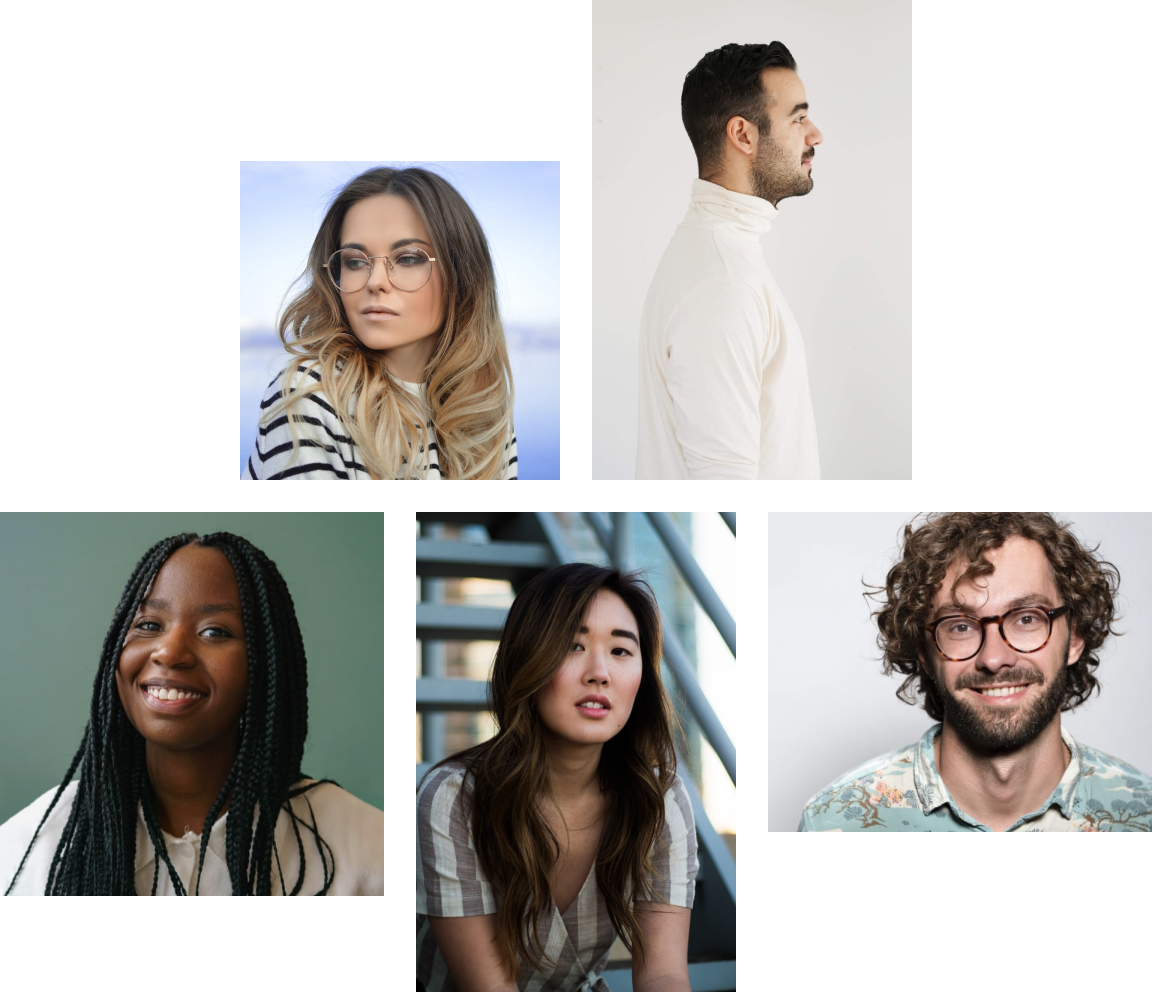 Team members collage